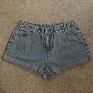 SHEIN Women’s Light Blue High-waisted Denim Shorts